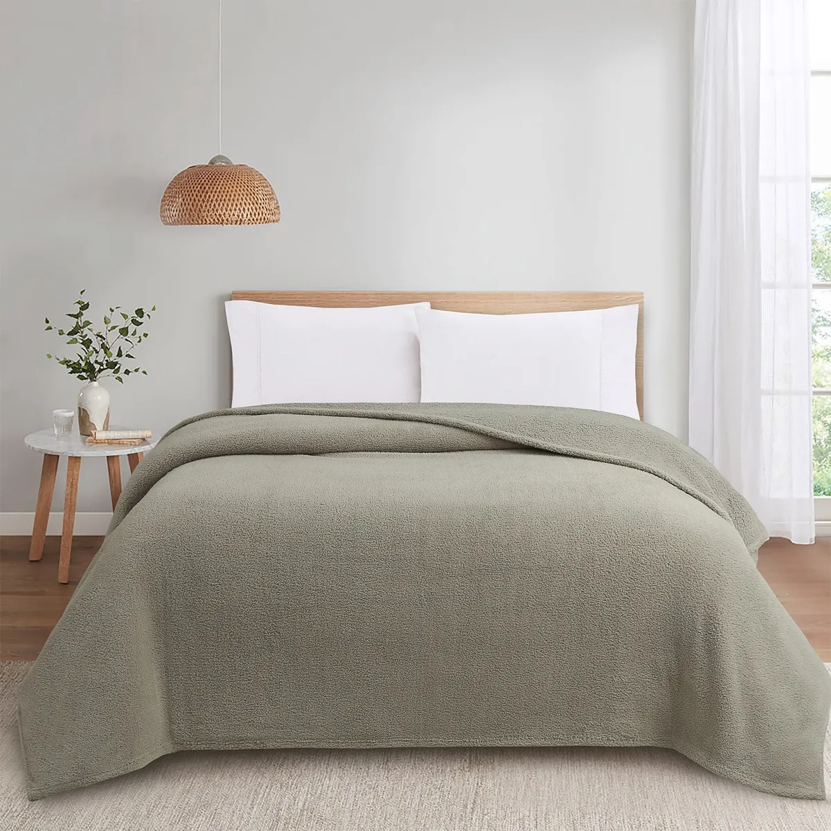 CASA JOVEN - FRAZADA SHERPA 2PLZ TAUPE