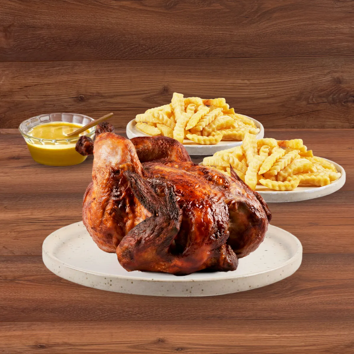 TOTTUS - Pollo Rostizado Tottus + 2 Papas + Ají