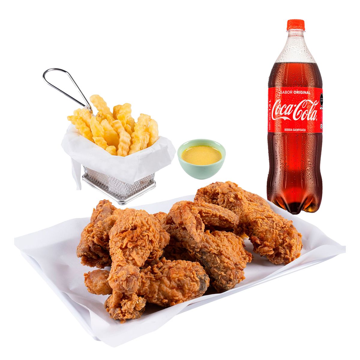TOTTUS - Pollo Broaster Tottus 8 Piezas + Papas + Coca Cola 1.5 L
