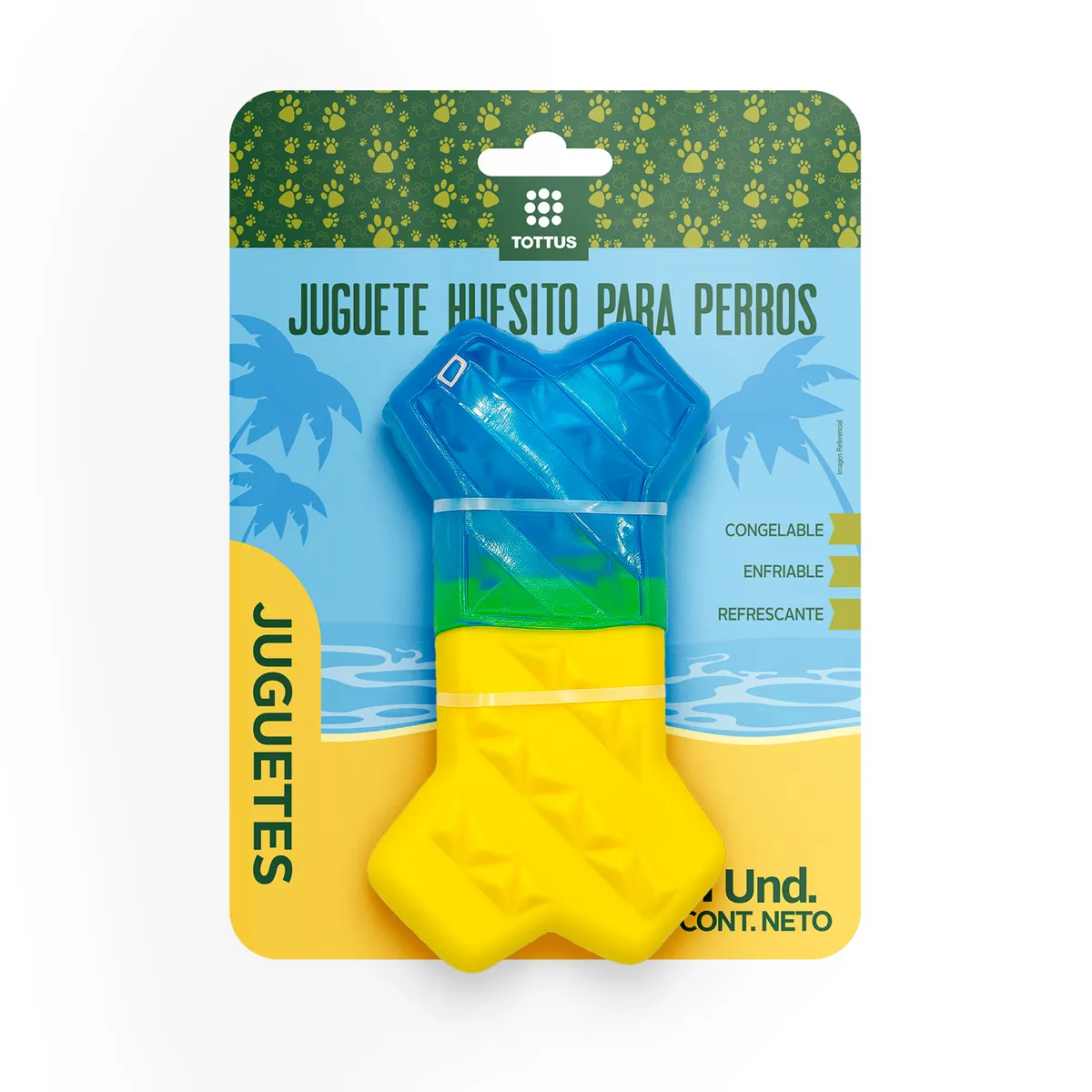 TOTTUS - Juguete Congelable para Mascota Tottus Huesito