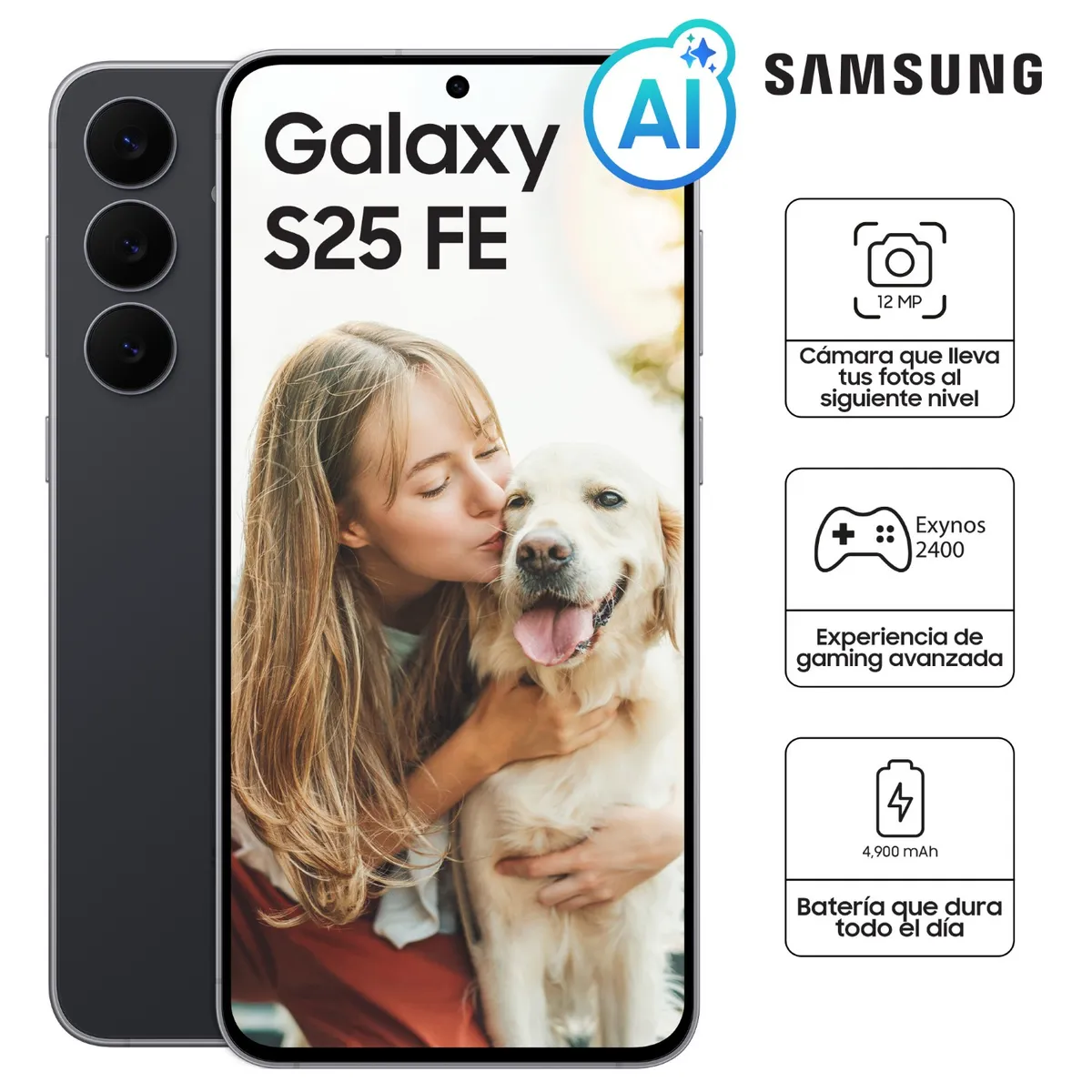 SAMSUNG - Smartphone Samsung Galaxy S25 Fe 128Gb Black