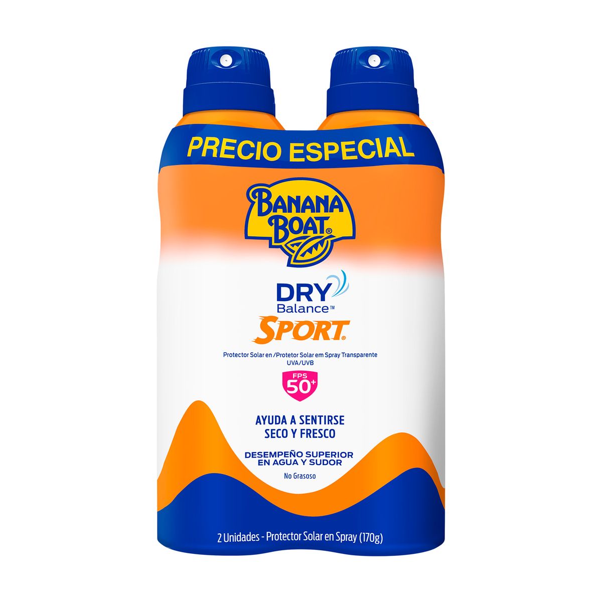 BANANA BOAT - Protector Solar en Spray Banana Boat Dry Balance Sport Pack 2 Und