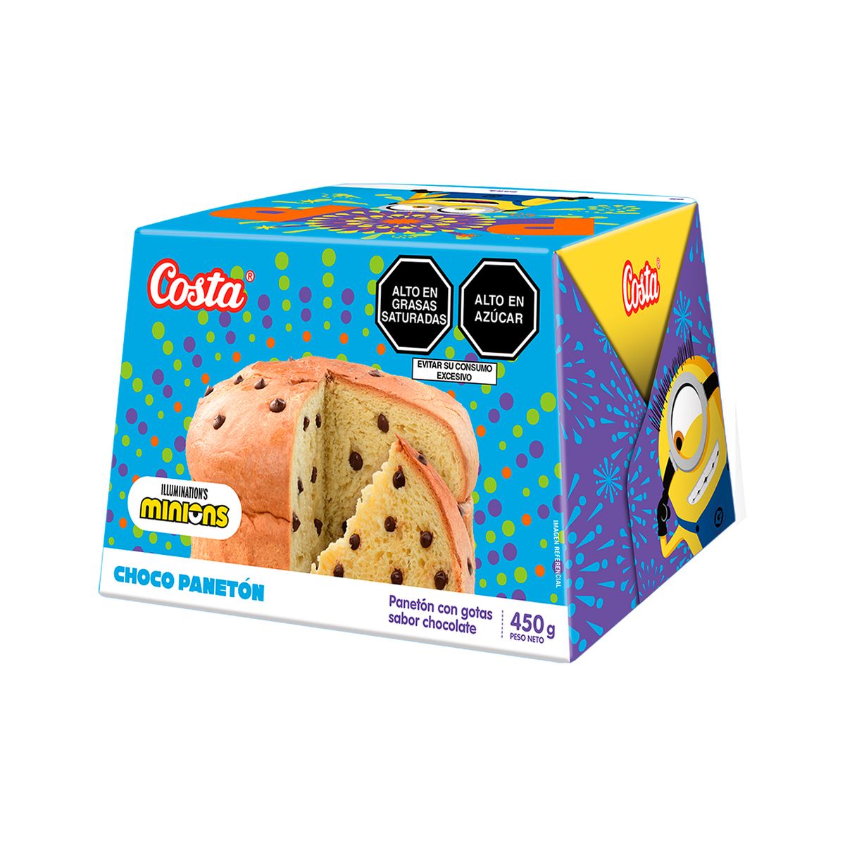 TODINNO - Panetón Costa Minions Caja 450 g