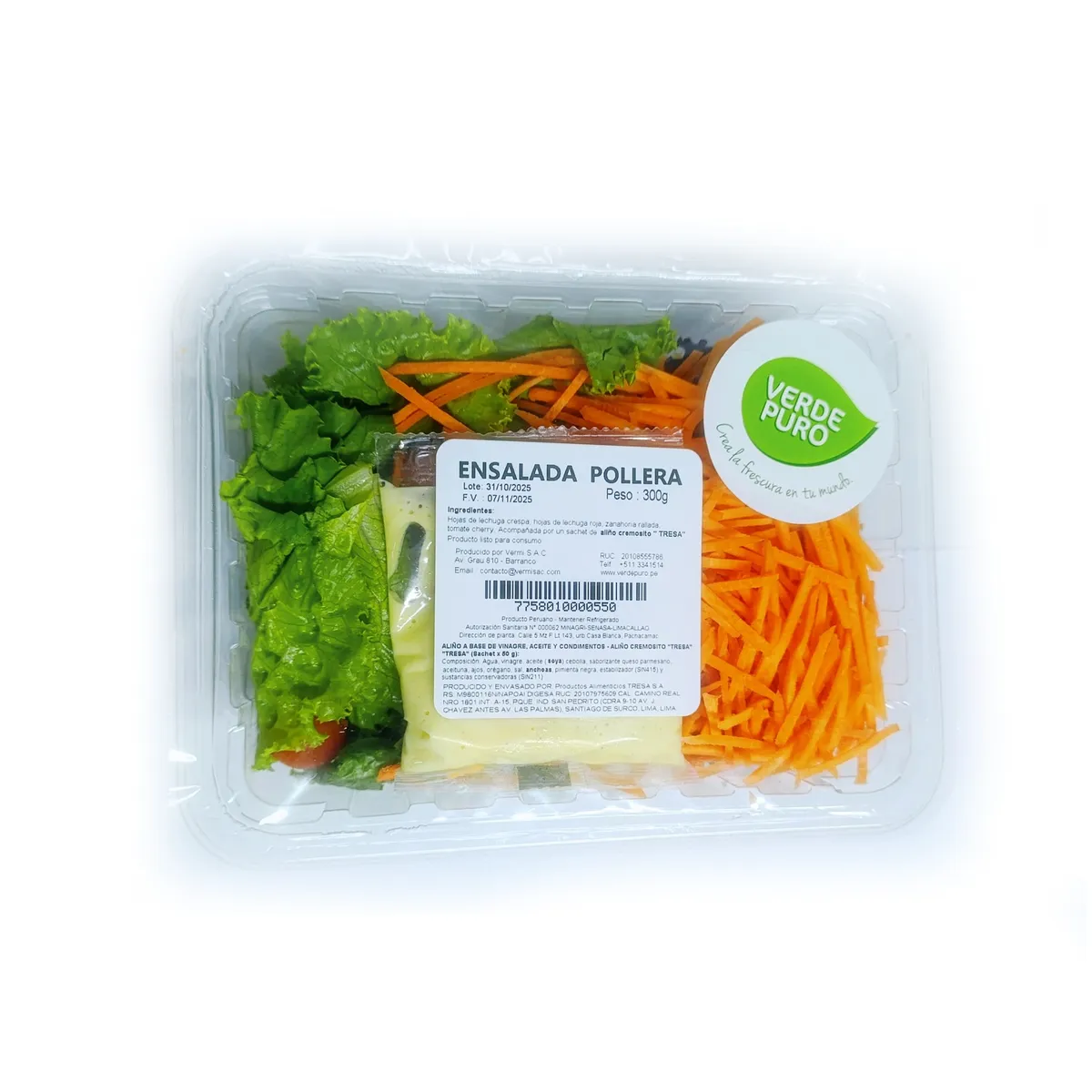 VERDE PURO - Ensalada Pollera Verde Puro x 300 g
