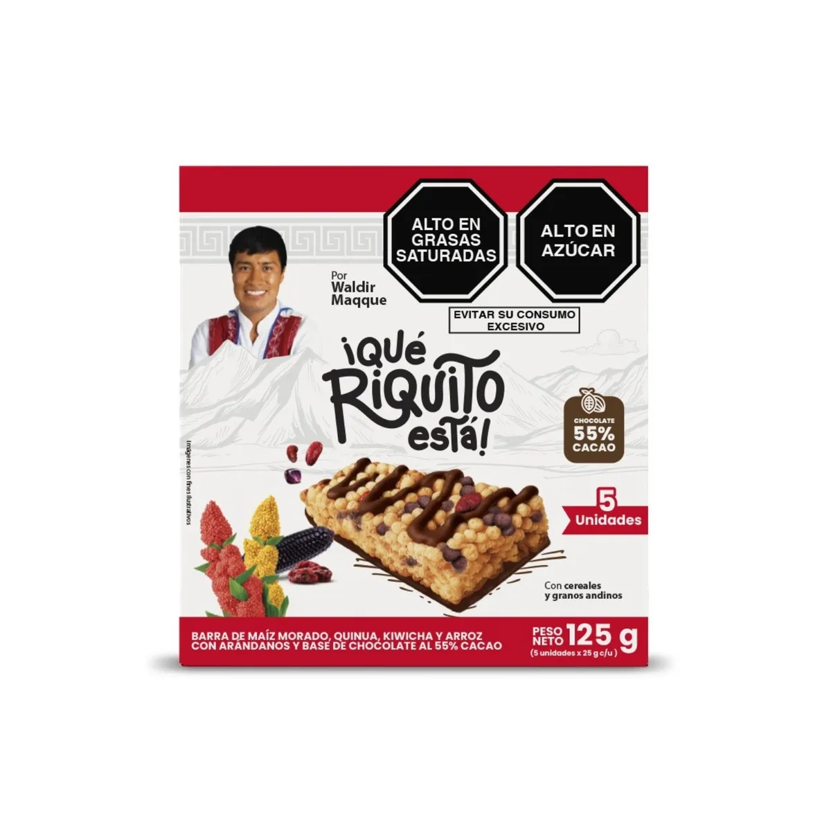 QUE RIQUITO ESTA - Barras de Cereal Que Riquito Está Arándano Caja 125 g