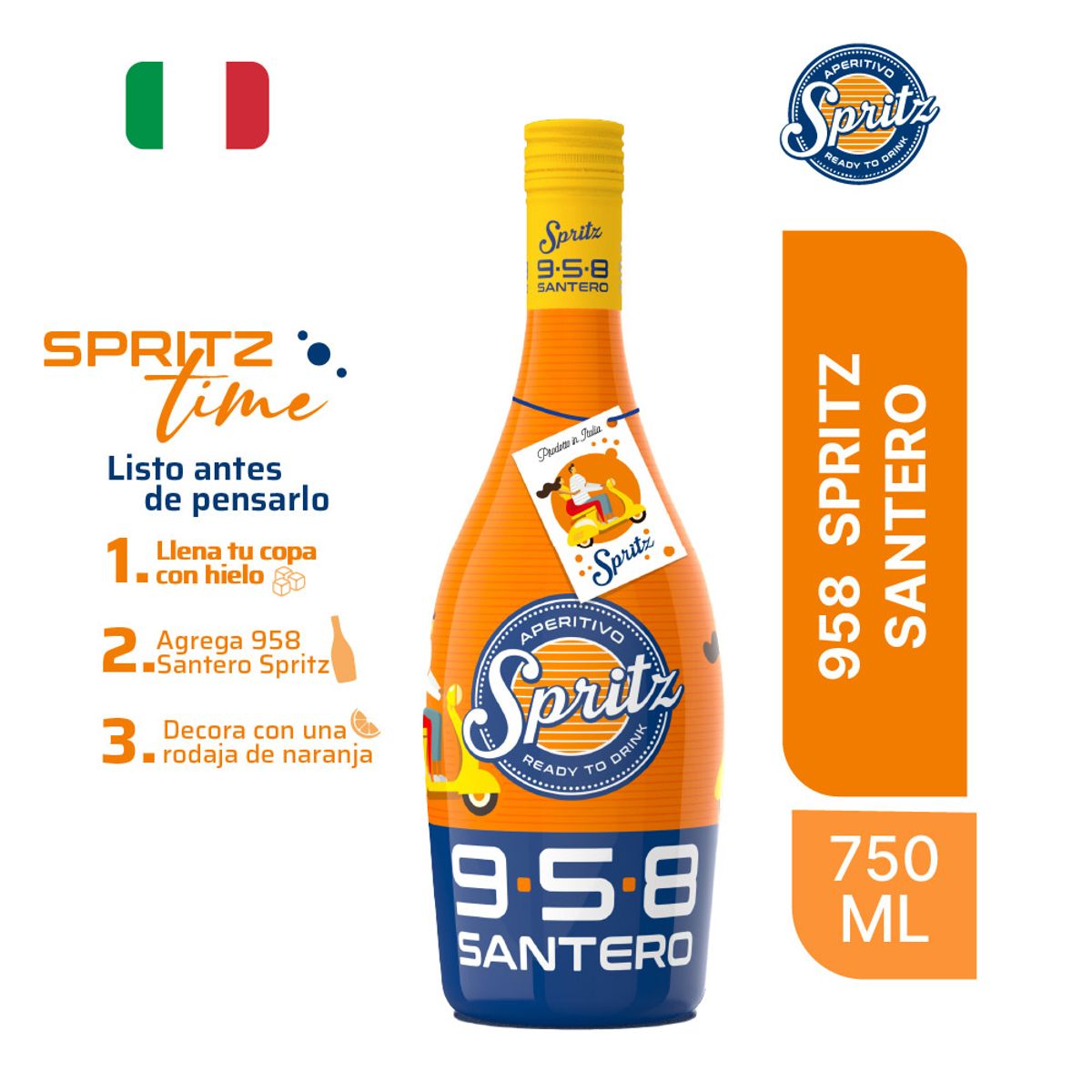 SANTERO - Bebida RTD 958 Santero Spritz Botella 750 mL