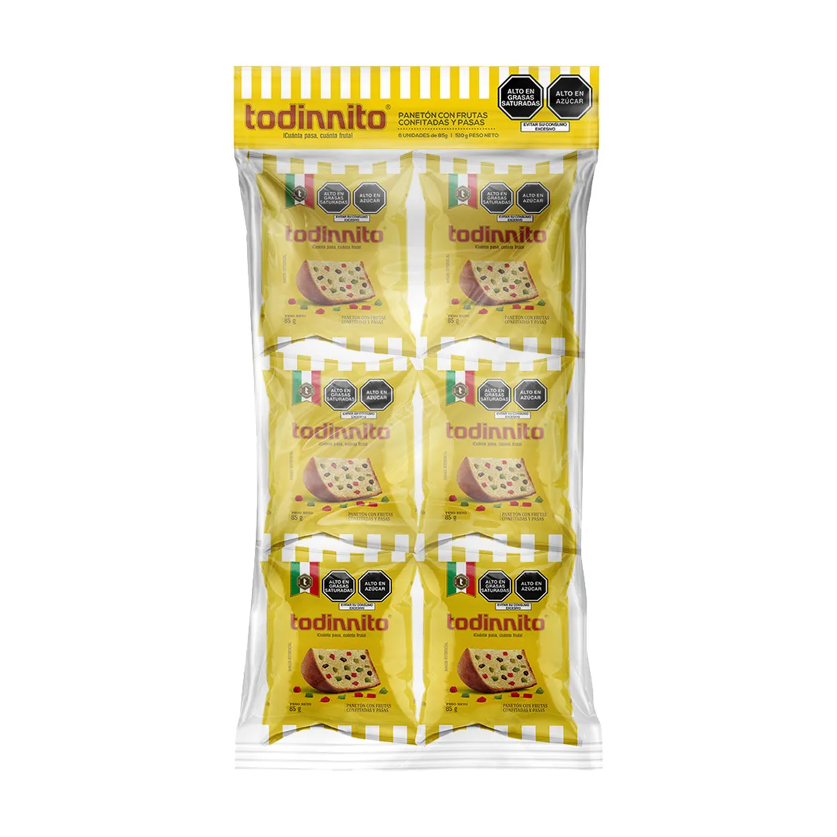 TODINNO - Panetón Todinnito Sixpack 510 g
