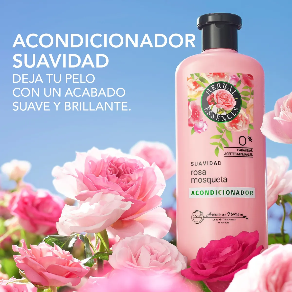 HERBAL ESSENCES - Acondicionador Herbal Essences Suavidad Rosa Mosqueta Envase 240 mL
