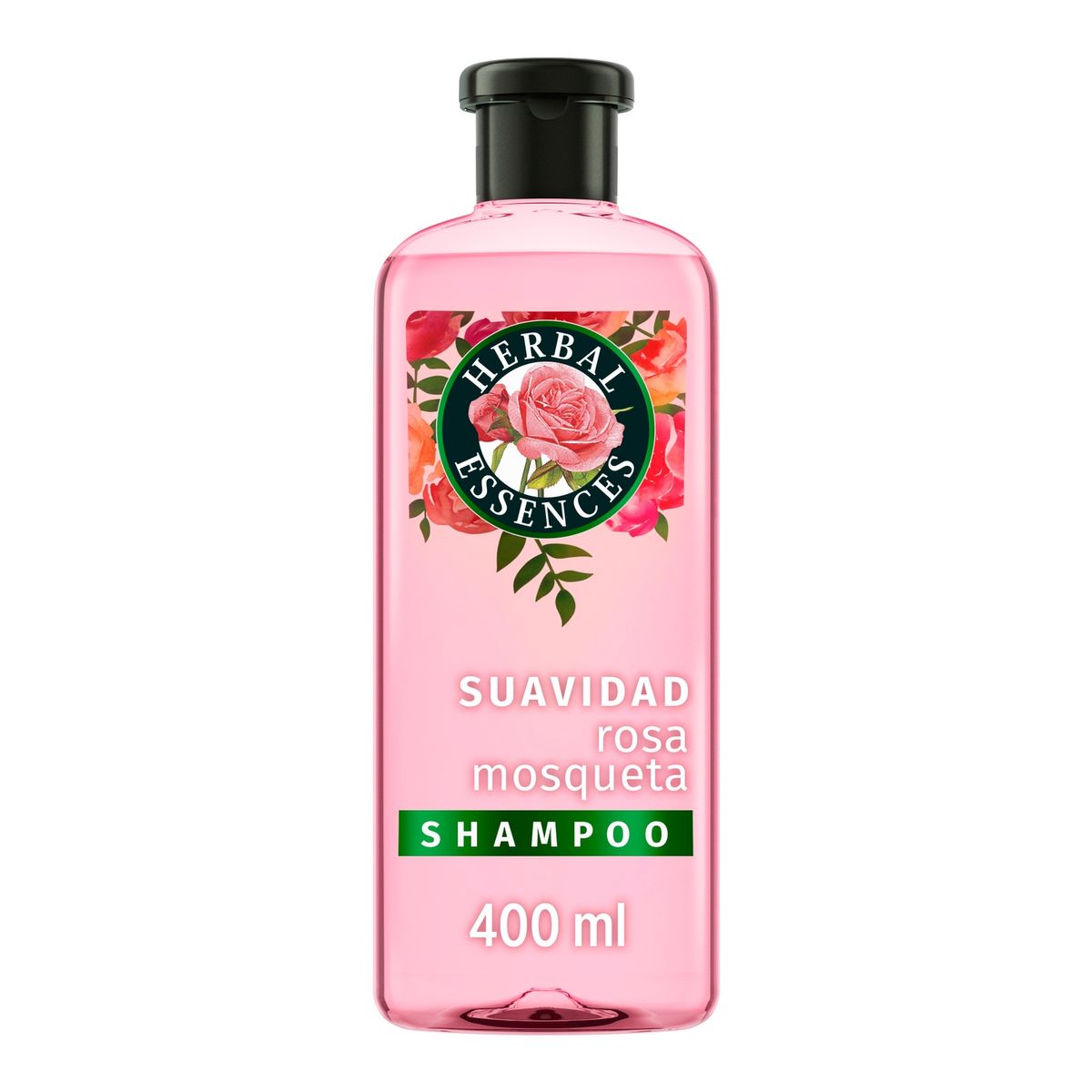 HERBAL ESSENCES - Shampoo Suavidad Rosa Mosqueta Herbal Essences Botella 400 mL