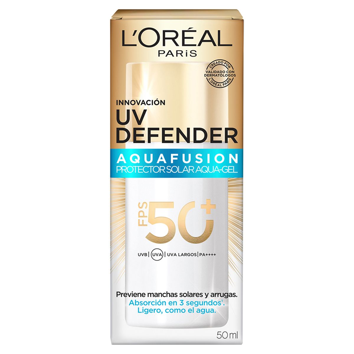 LOREAL PARIS - Protector Solar Loreal Paris UV Defender Aquafusion Envase 50 mL