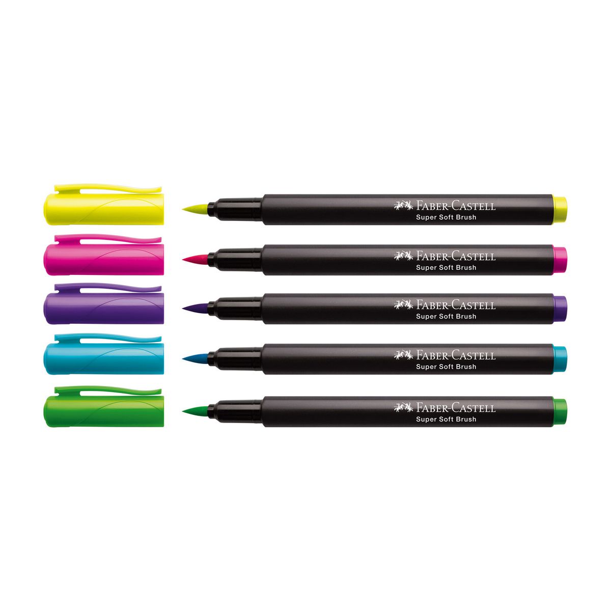 FABER CASTELL - Marcadores Supersoft Neón 5 Und
