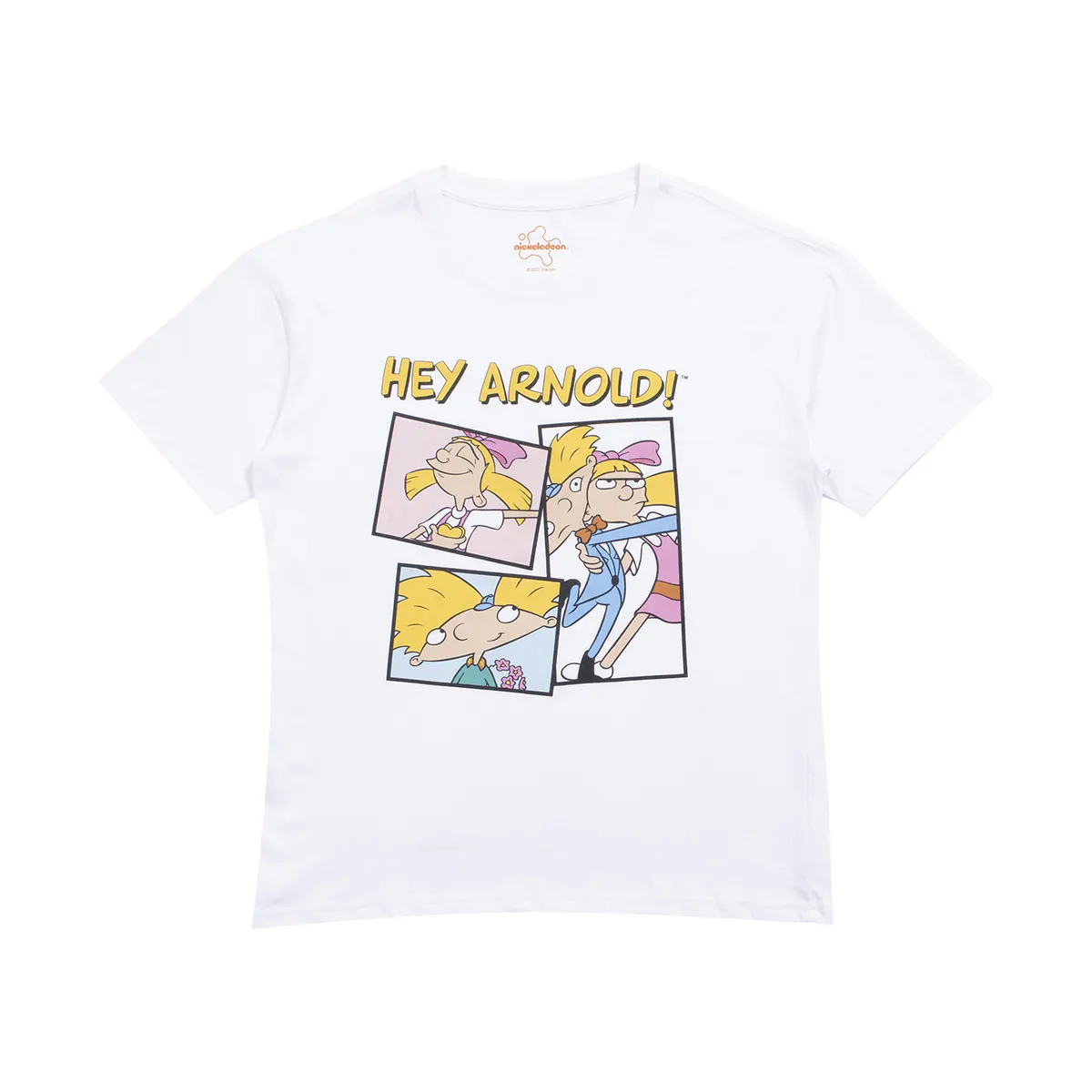NICKELODEON - Polo Manga Corta Oversize Mujer Hey Arnold