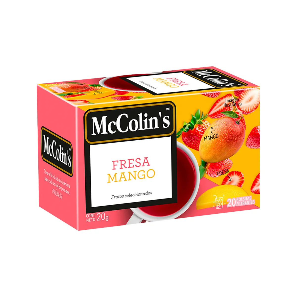 MC COLINS - Infusión McColins Fresa y Mango Caja 20 Sobres