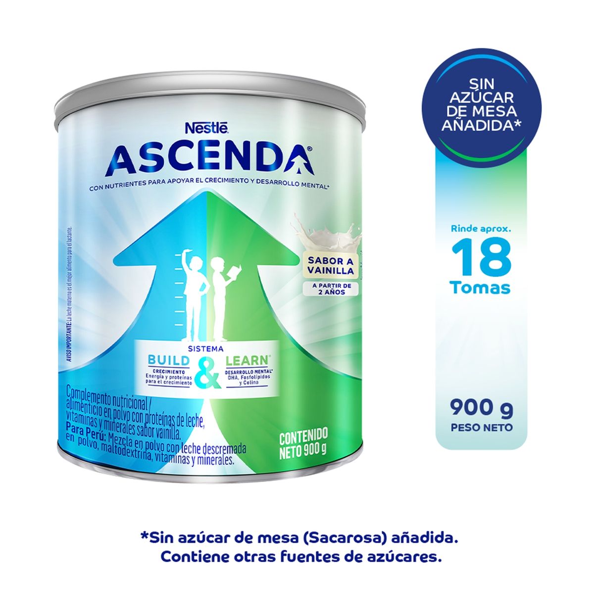 ASCENDA - Suplemento Nutricional Ascenda Lata 900 g