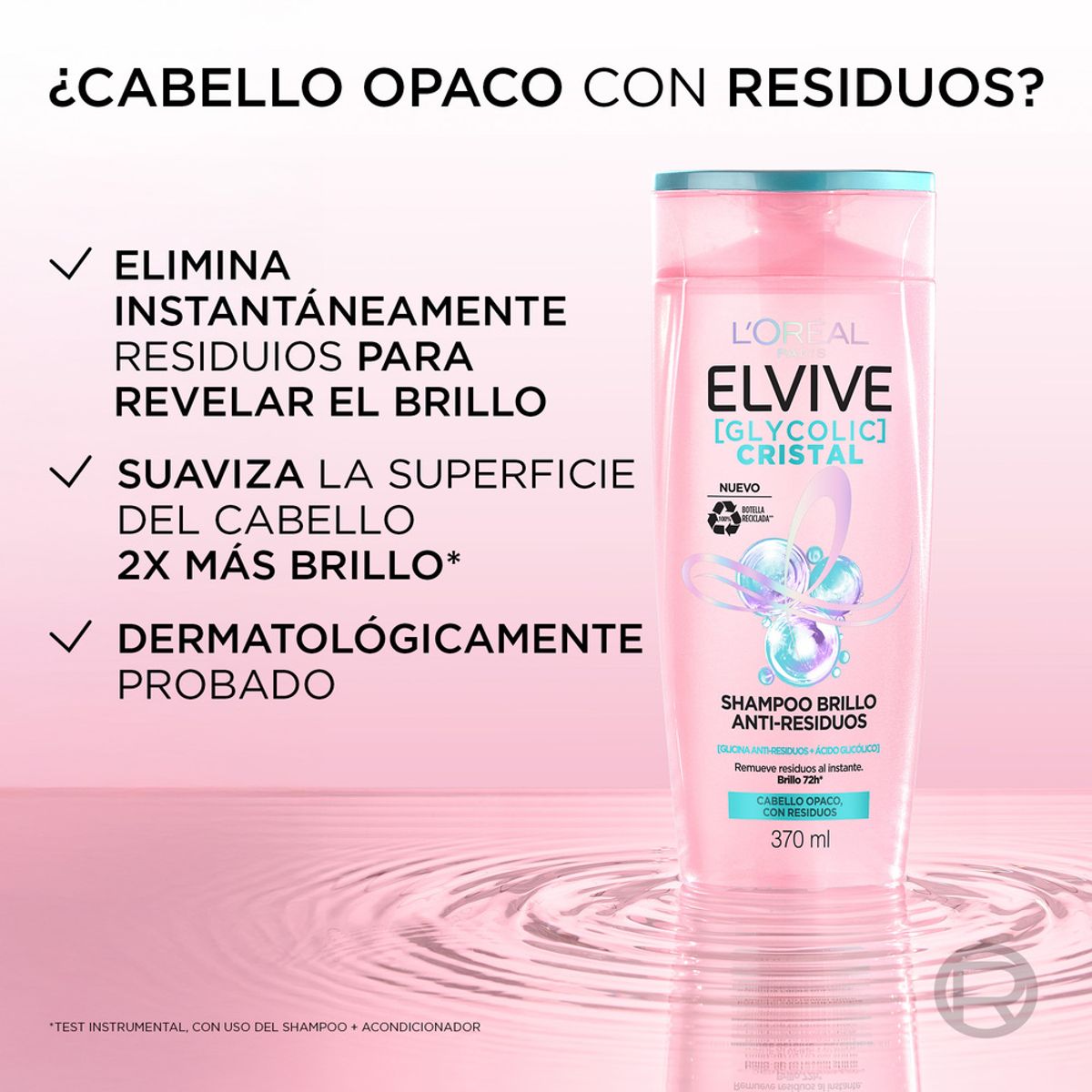 ELVIVE - Shampoo Elvive Glycolic Crystal Envase 680 mL