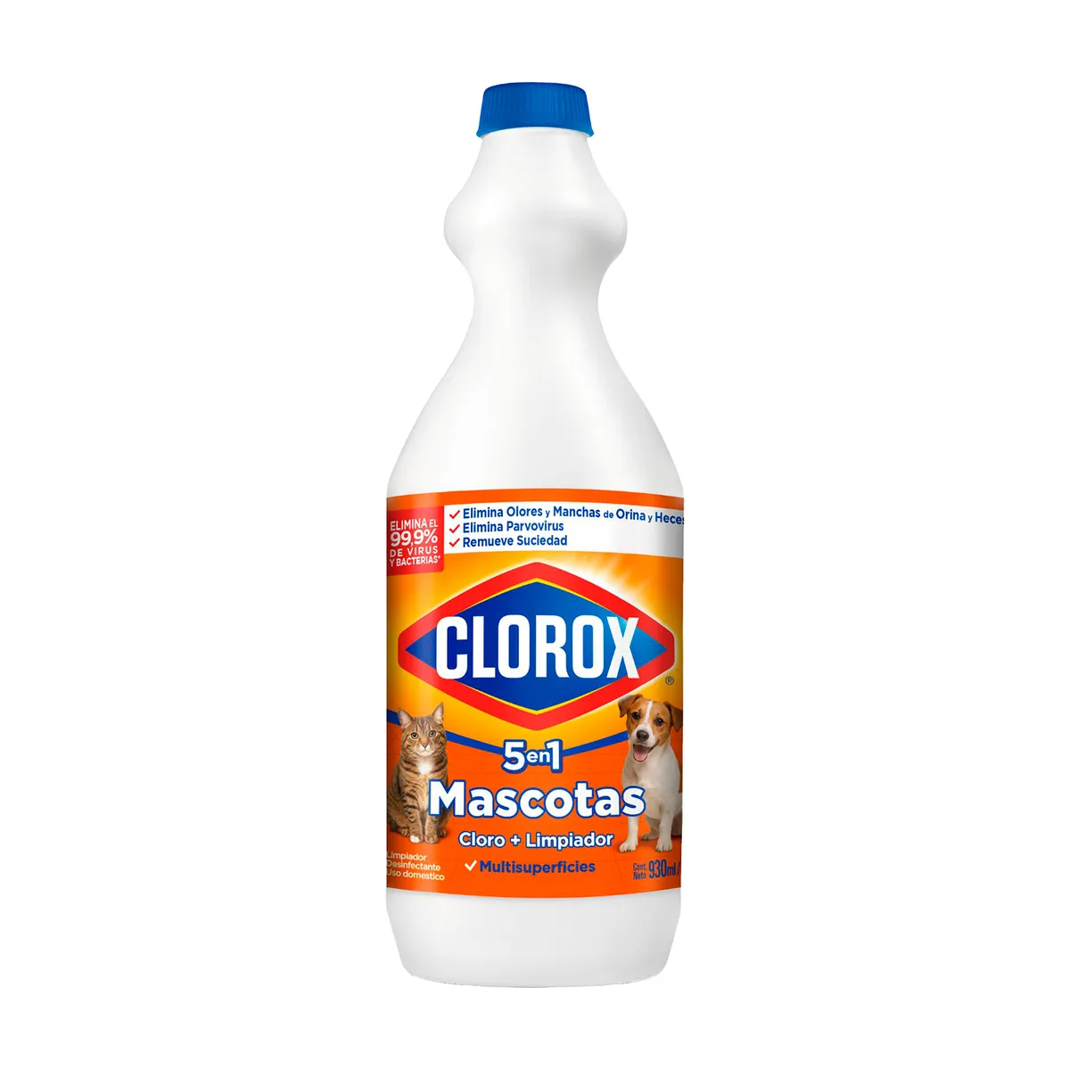 CLOROX - Lejía 5 en 1 Clorox Mascotas Botellas 900 mL