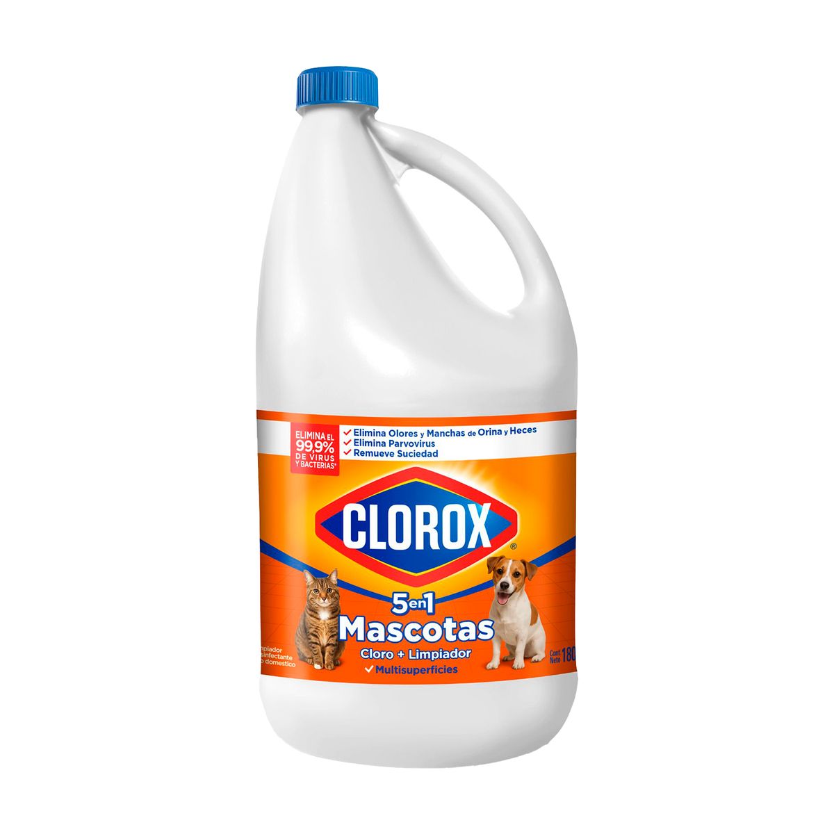 CLOROX - Lejía 5 en 1 Clorox Mascotas Botellas 1.8 L