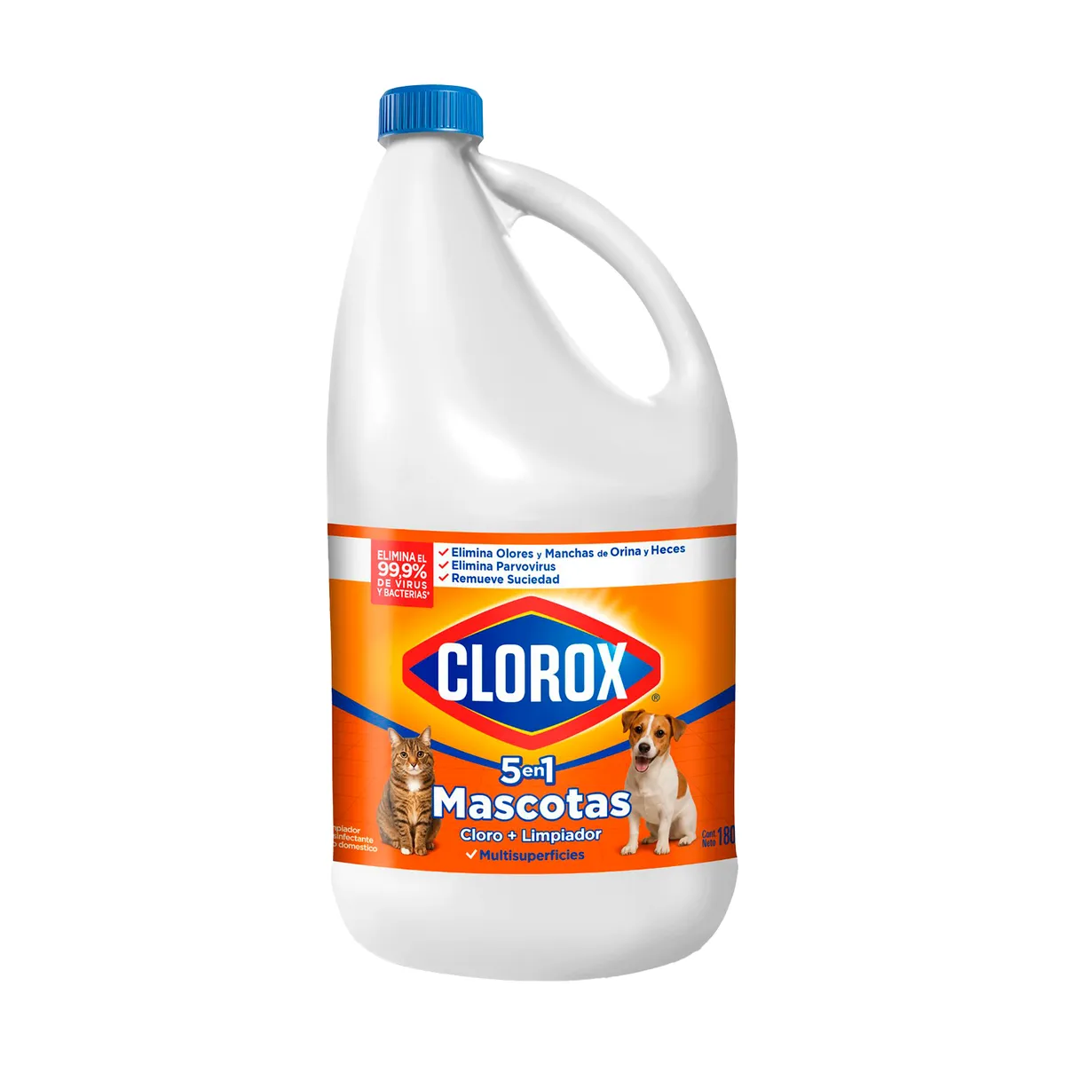CLOROX - Lejía 5 en 1 Clorox Mascotas Botellas 1.8 L