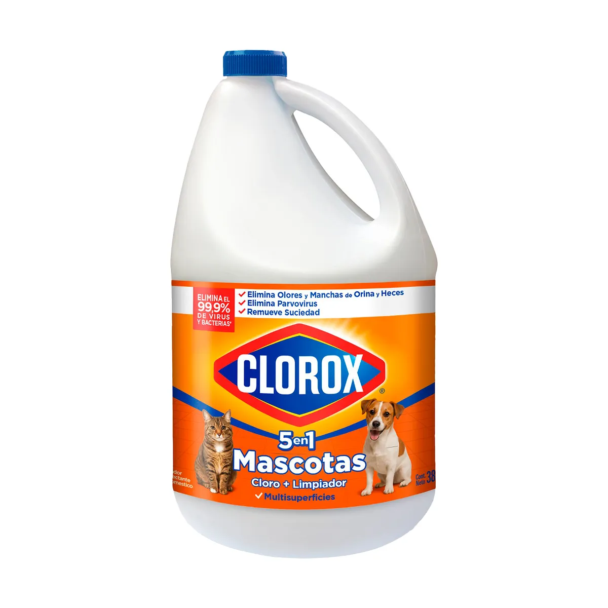 CLOROX - Lejía 5 en 1 Clorox Mascotas Botellas 3.8 L