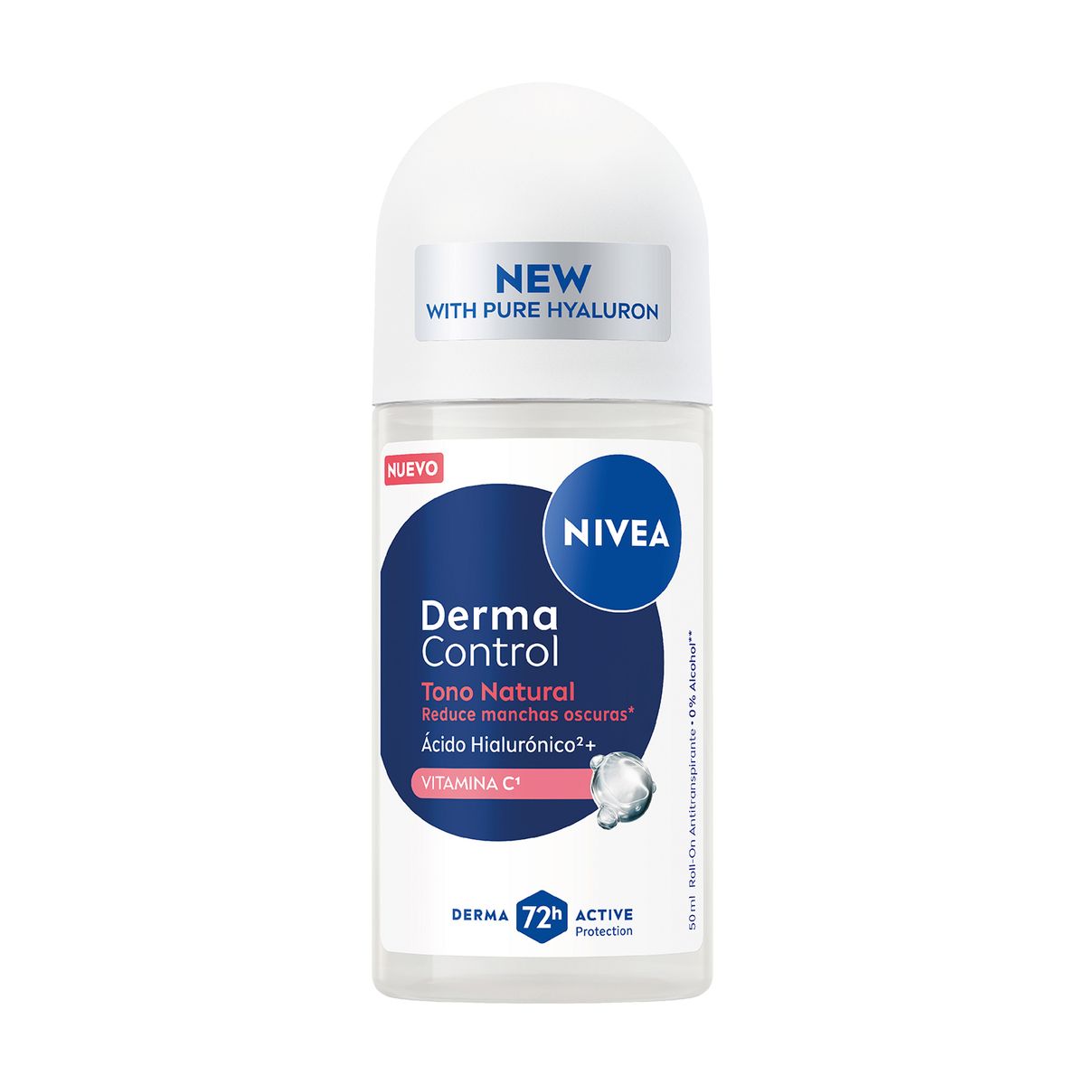 NIVEA - Antitranspirante Roll On Nivea Derma Control Tono Natural Envase 50 mL