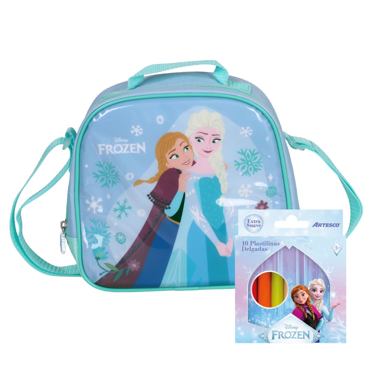 ARTESCO - Lonchera Promocional + Plastilina Frozen 2026