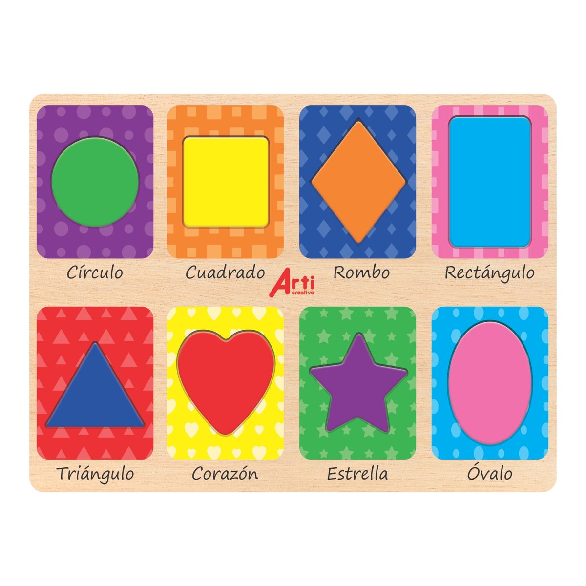  - Juego de Encaje Formas Geométricas 8 Piezas