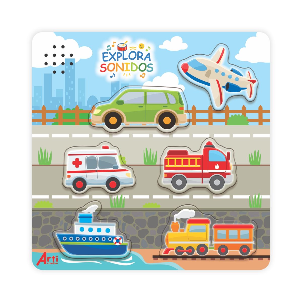  - Juego de Encaje Musical “Me Voy de Viaje” 6 Piezas