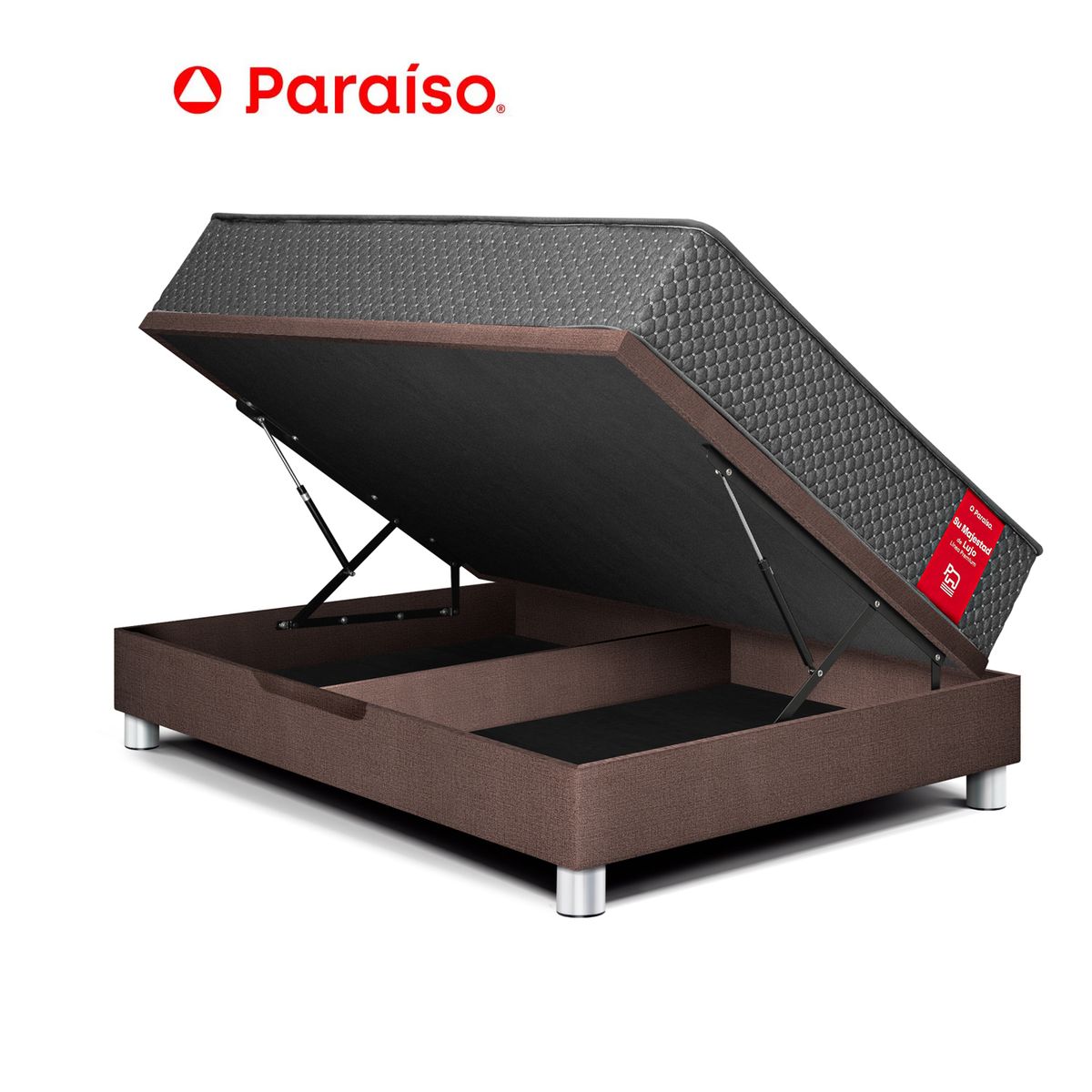 PARAISO - CAMA BOXET SU MAJESTAD 2 PLAZAS CHOC
