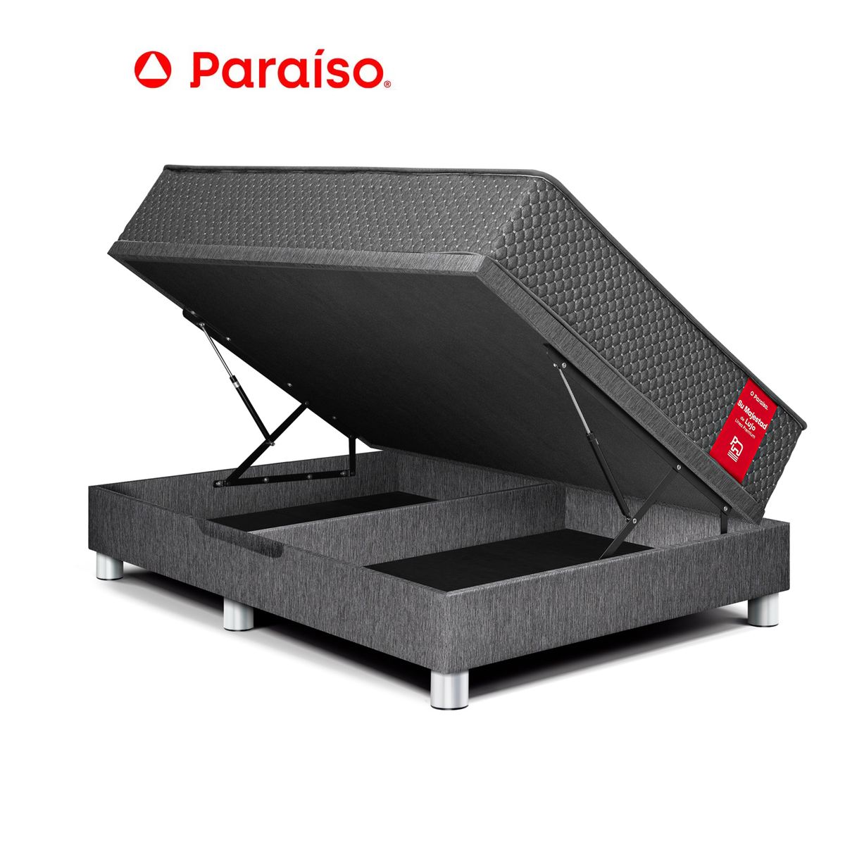 PARAISO - CAMA BOXET SU MAJESTAD QUEEN GRIS