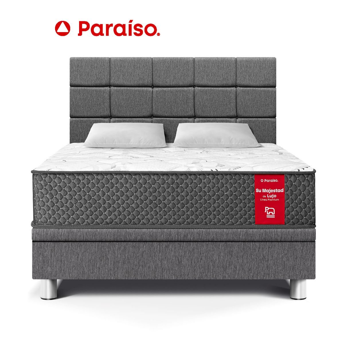 PARAISO - Dormitorio Boxet Blocks Su Majestad Queen Gris