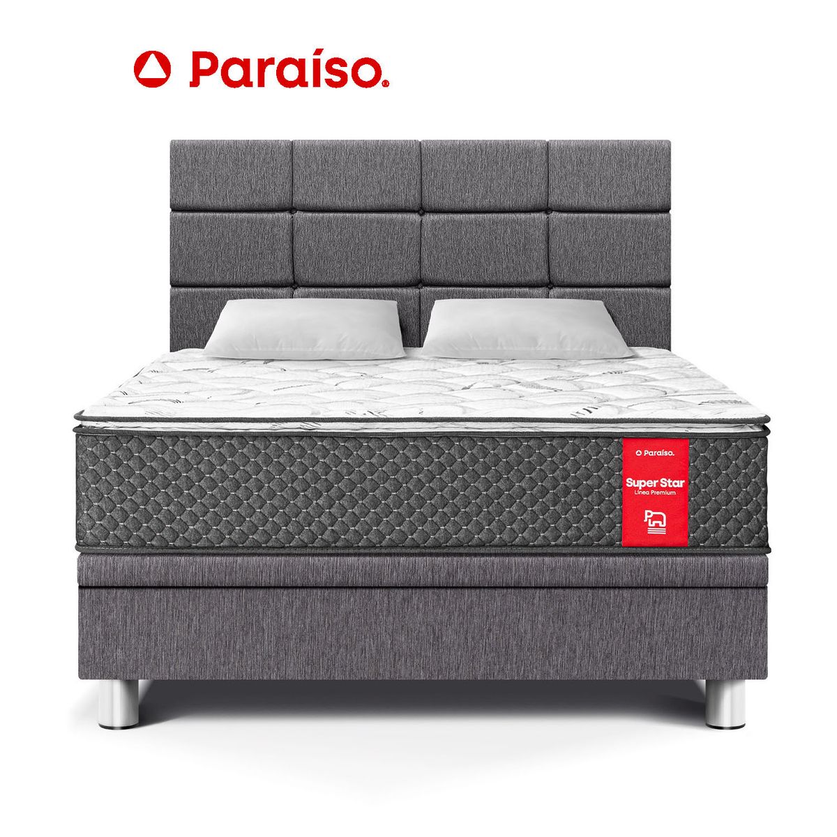 PARAISO - Dormitorio Boxet Blocks Super Star 2 Plz Gris