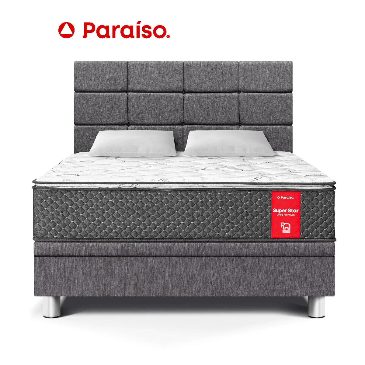 PARAISO - Dormitorio Boxet Blocks Super Star 2 Plz Gris