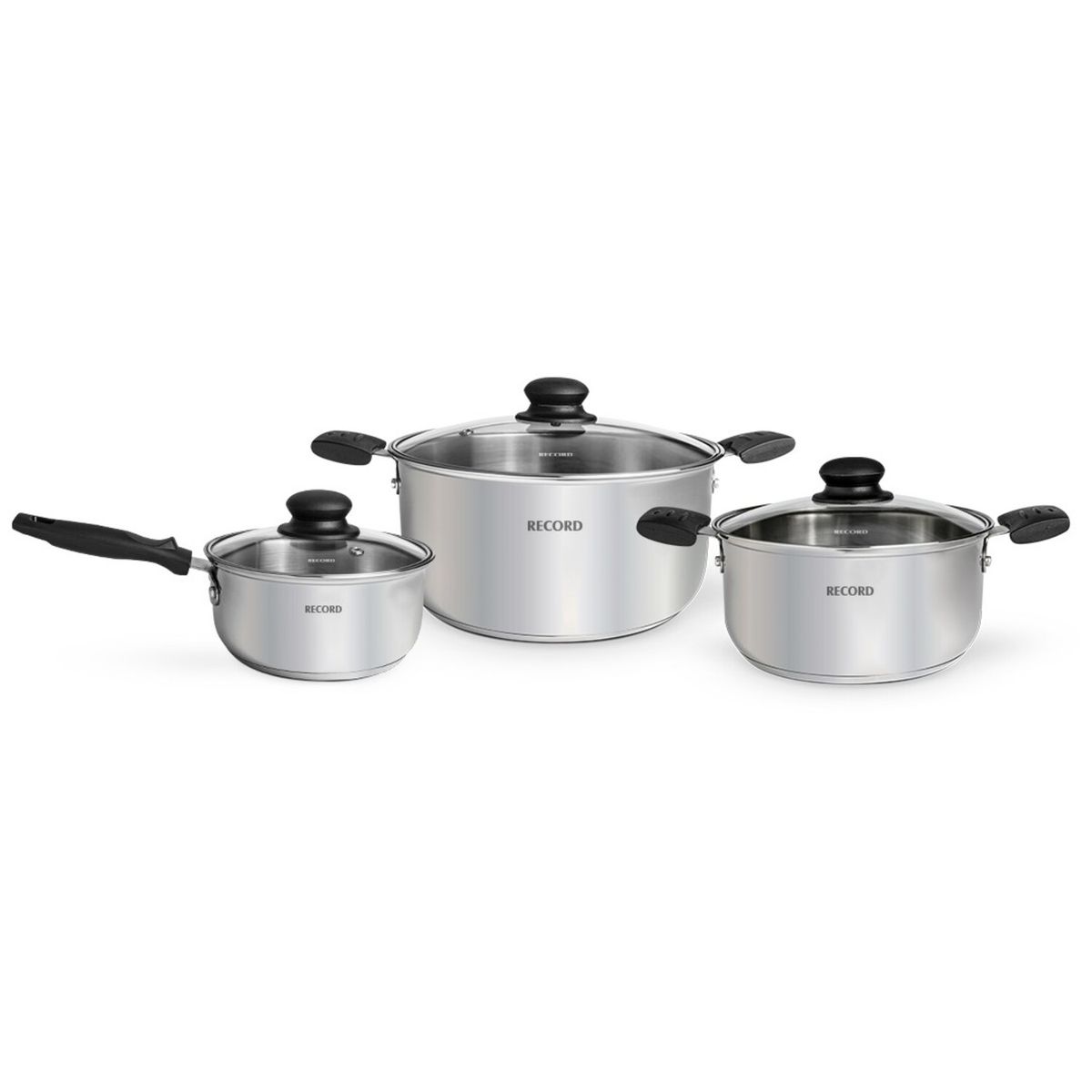 RECORD - Juego de Ollas Record Acero Inoxidable Noella 6 Piezas