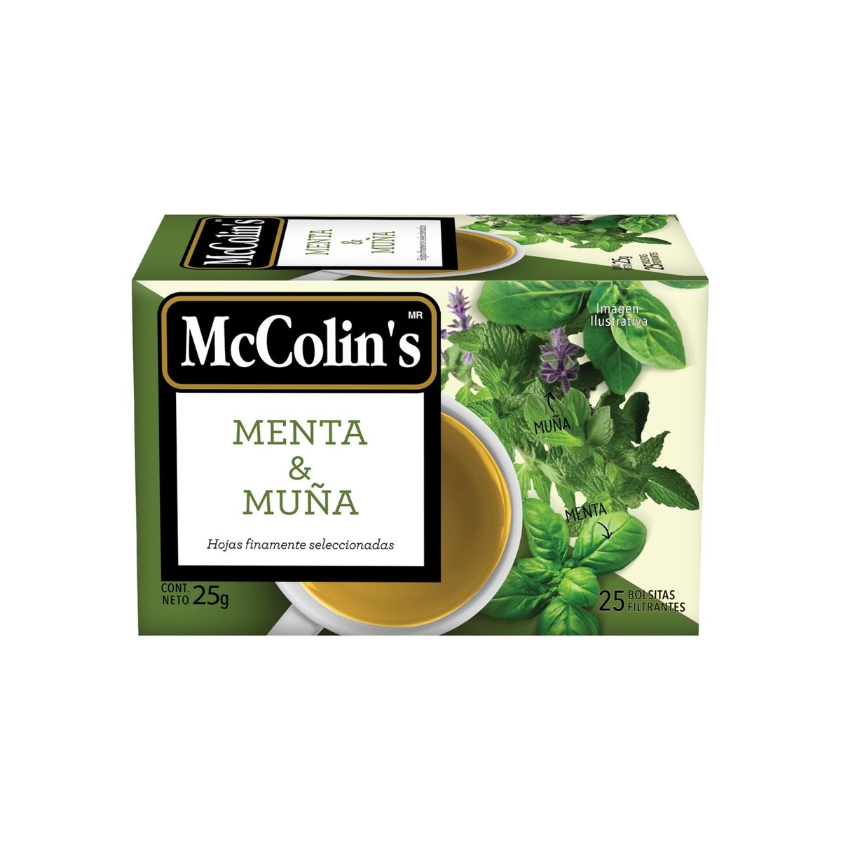 MC COLINS - Infusión Menta Muña Mc Colins Caja 25 Sobres