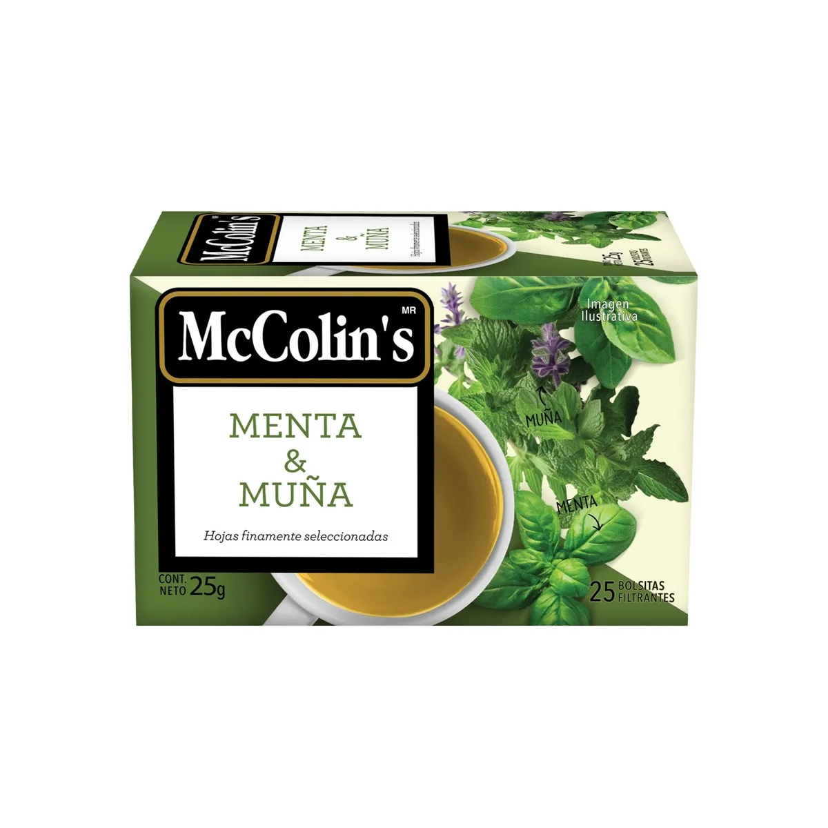 MC COLINS - Infusión Menta Muña Mc Colins Caja 25 Sobres