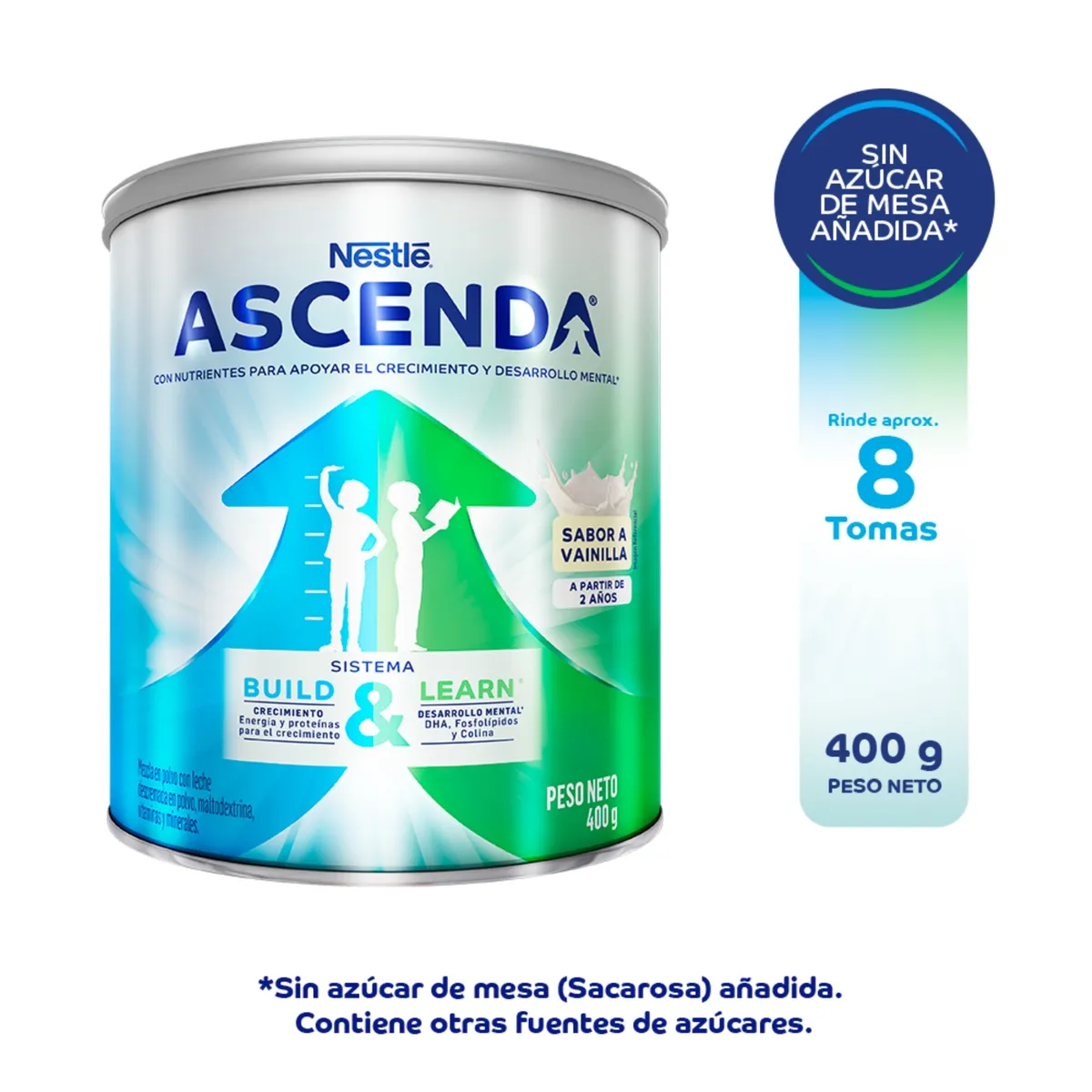 ASCENDA - Suplemento Nutricional Ascenda Vainilla Lata 400 g