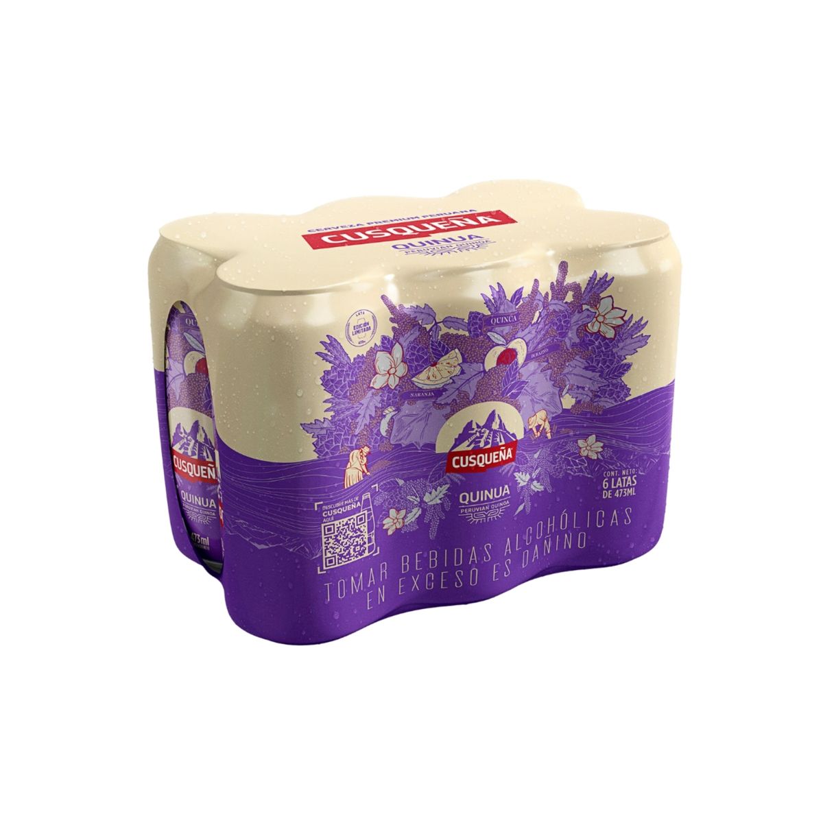 CUSQUENA - Cerveza Quinua Cusqueña Sixpack Lata 473 mL