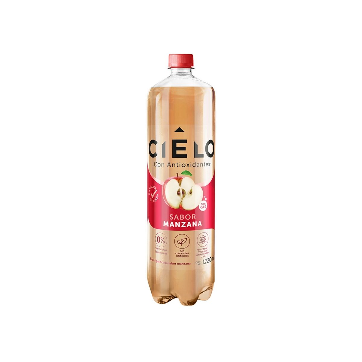 CIELO - Agua Saborizada Cielo Manzana Botella 1.72 L