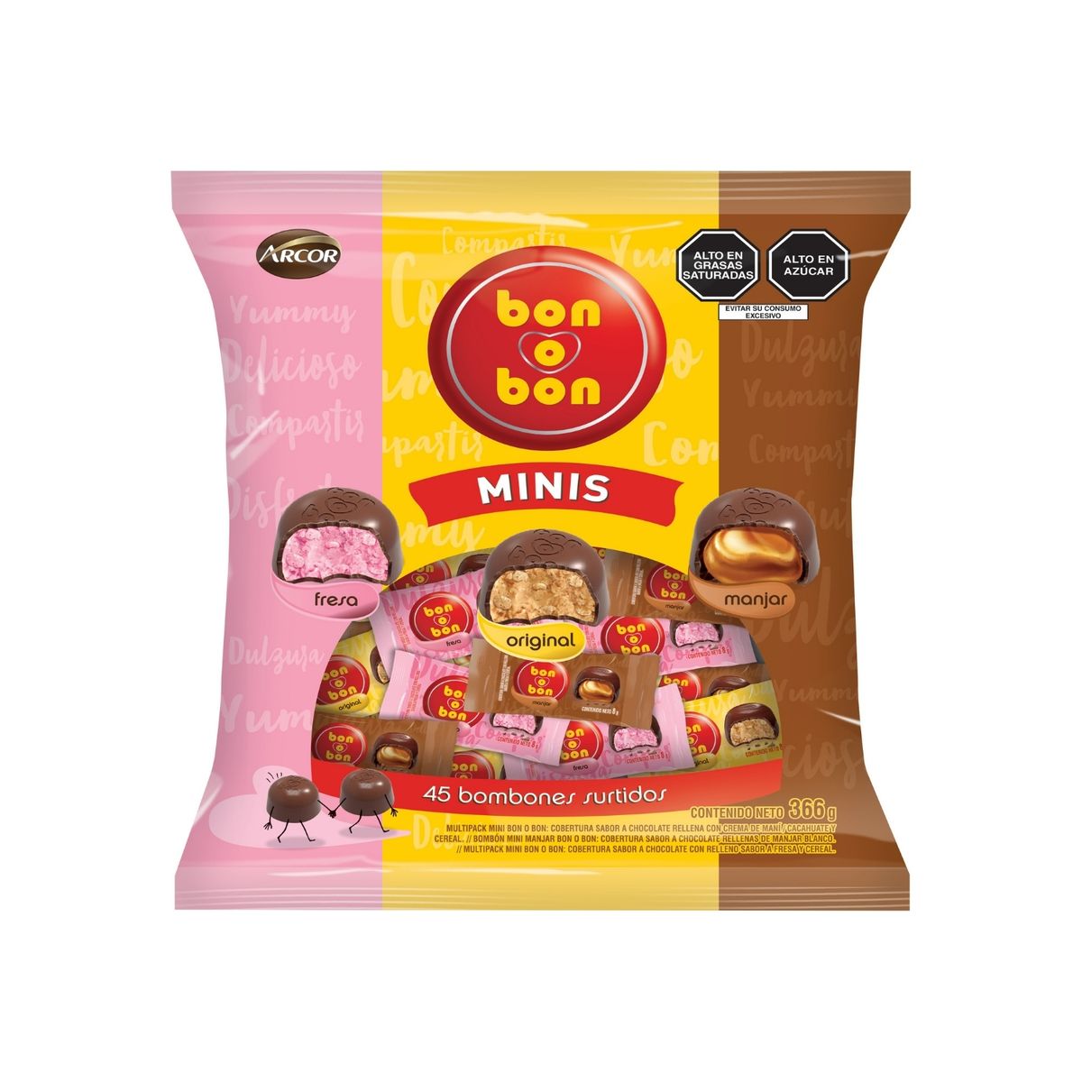 BON O BON - Bombones Trisabor Bon o Bon Multipack Bolsa 366 g