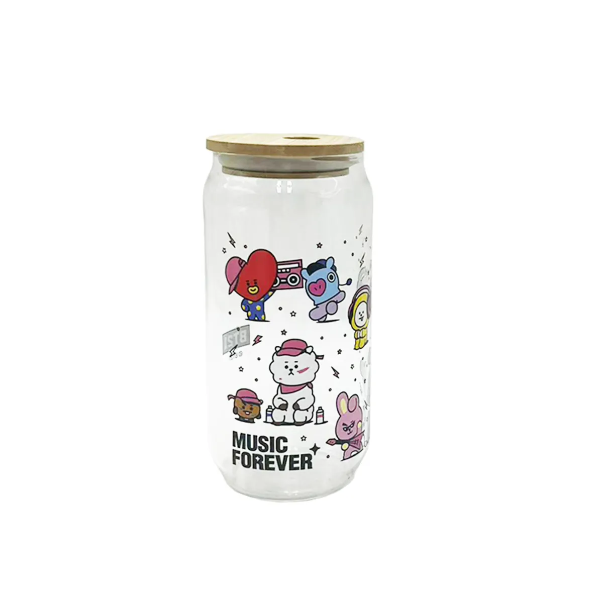 CASA JOVEN - Vaso con Tapa y Sorbete Casa Joven Vidrio BT21 570mL