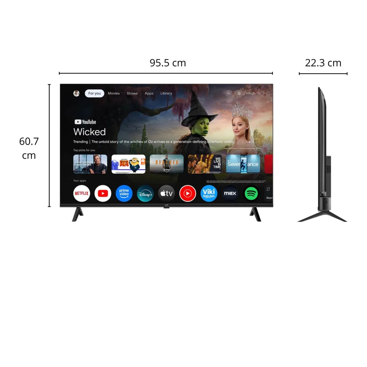 JVC - Televisor JVC 43'' QLED FHD Google TV