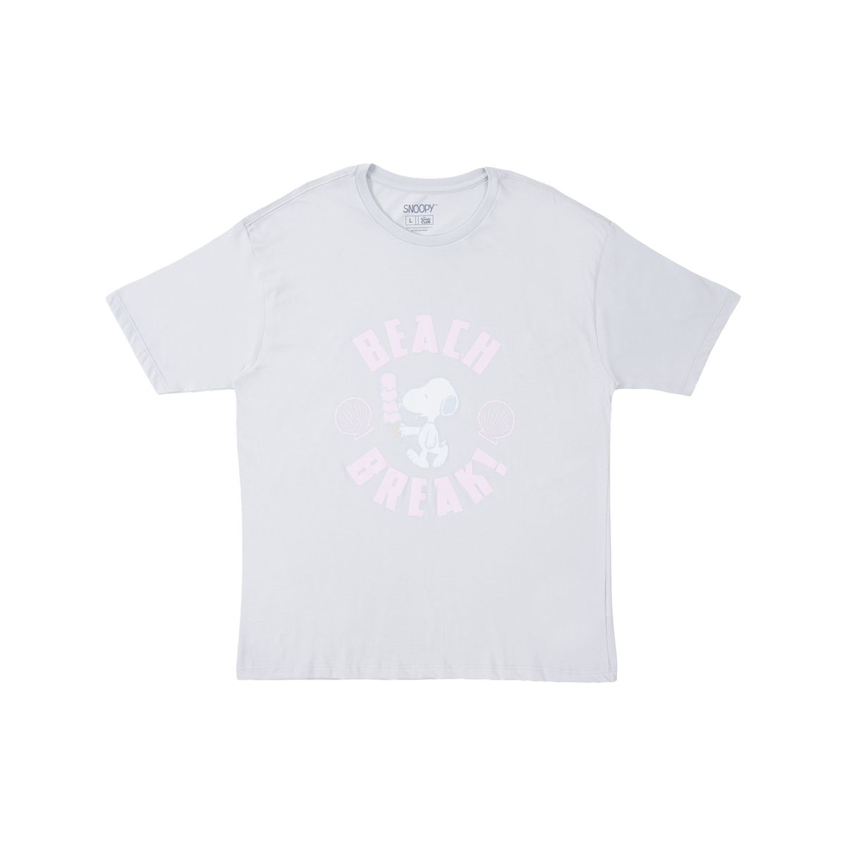 PEANUTS - Polo Manga Corta Oversize Mujer Snoopy