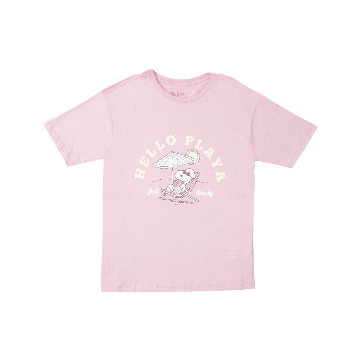 PEANUTS - Polo Manga Corta Oversize Mujer Snoopy