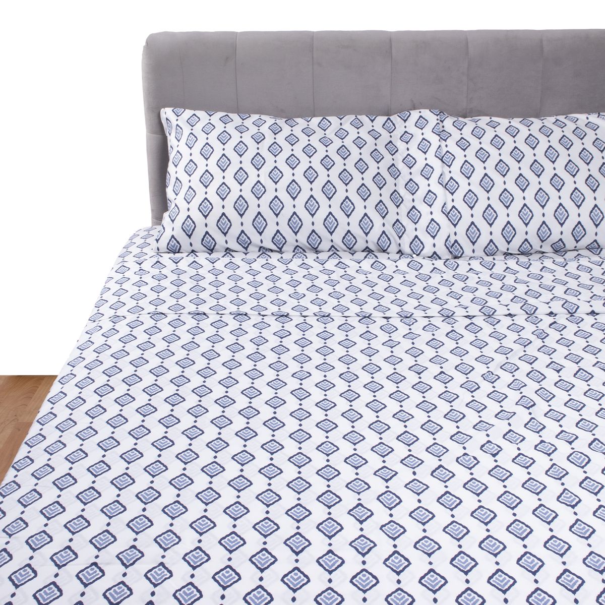 PRECIO UNO - Juego de Sábanas Est 2Plz Azul Pu