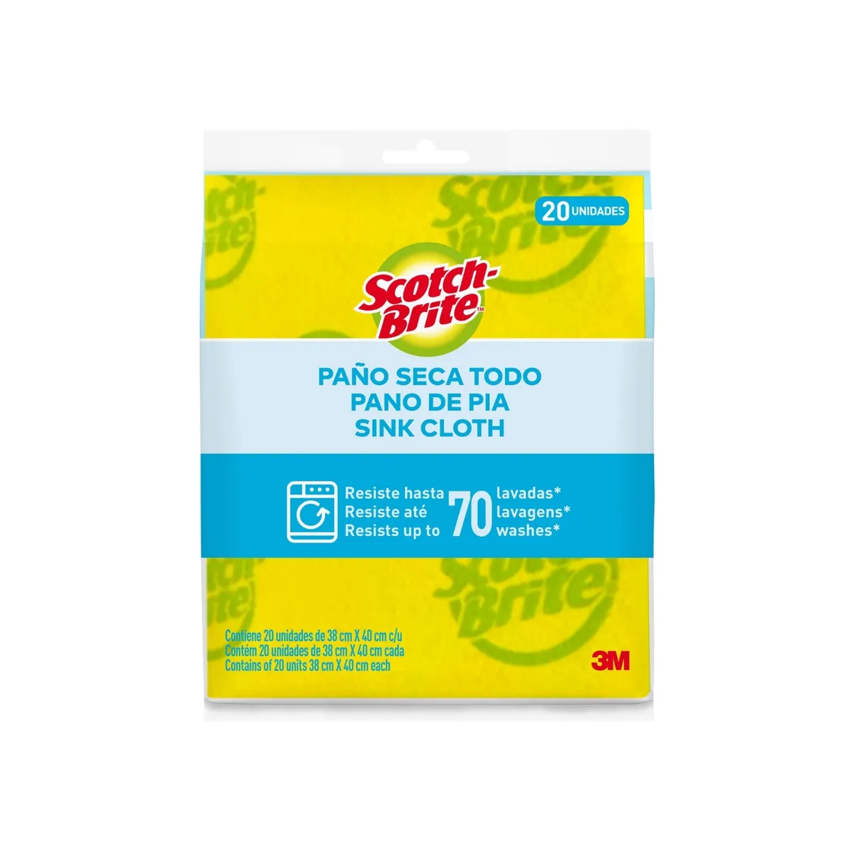 SCOTCH BRITE - Paño Secatodo Pack 20 Und
