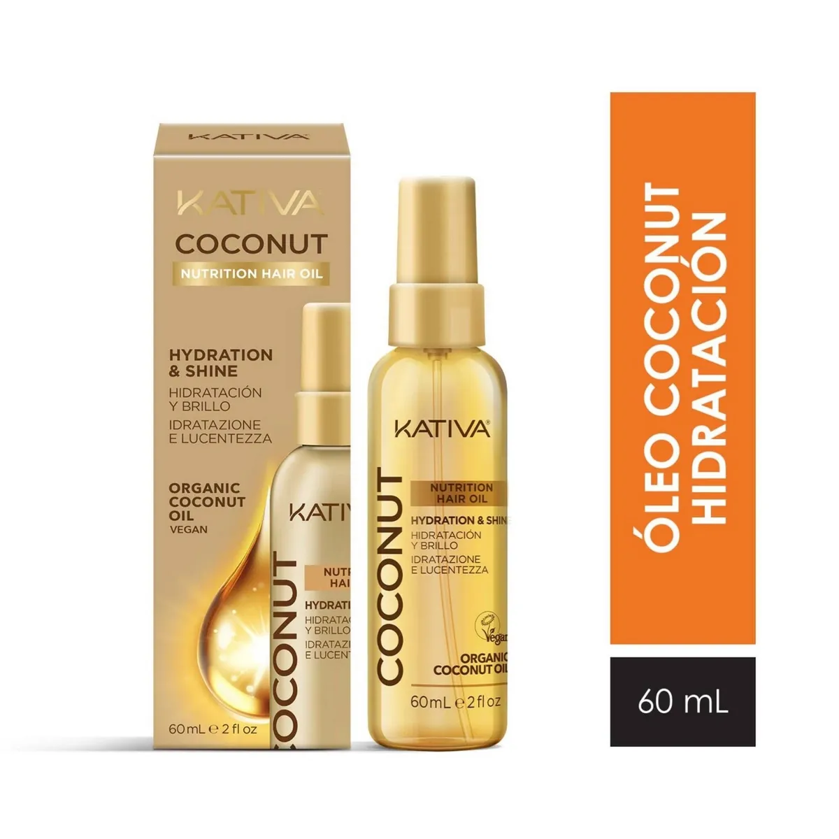 KATIVA - Oleo Premium Nutritivo Kativa Coco Botella 60 mL