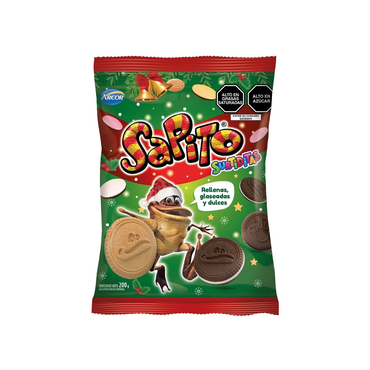 SAPITO - Galletas Surtiditas Sapito Navidad Bolsa 200 g