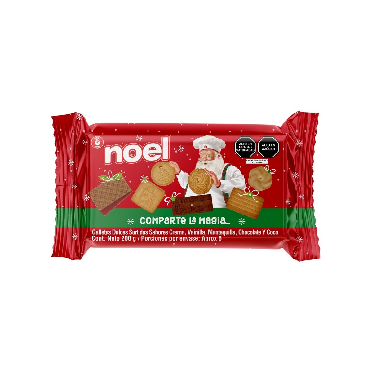 NOEL - Galletas Surtidas Noel Noche Buena Bolsa 200 g