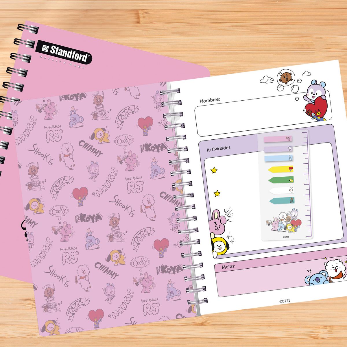 STANDFORD - Cuaderno Anillado Standford A4 160 Hojas Quality BT21