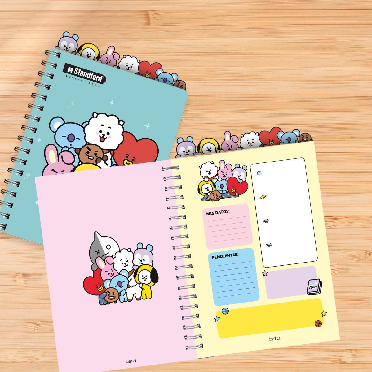 STANDFORD - Cuaderno Anillado Standford A5 160 Hojas Quality BT21